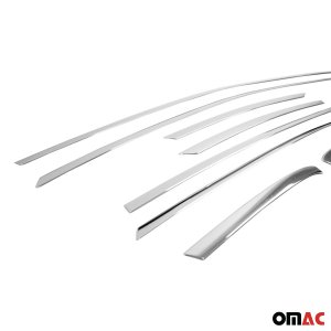 Ford Fiesta Window Trim - Upper - Omac - S.Steel - Gloss Silver - 2011-2019